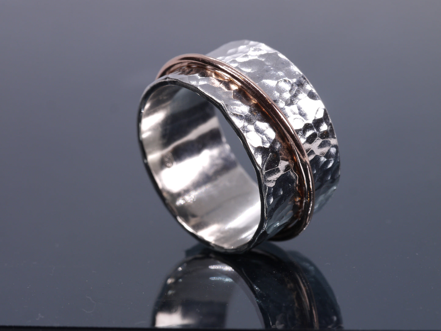 FELICITY Spinner Ring - Sterling Silver & 9k Gold