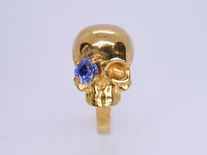 MORTALITY Dainty Skull Ring - 22k Gold Vermeil
