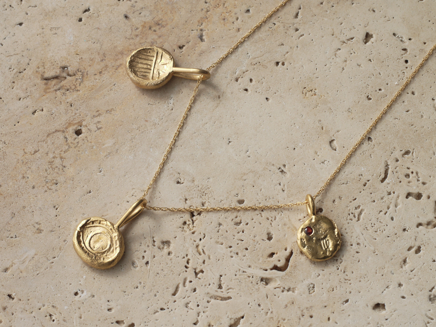 SCARAB BEETLE Talisman Necklace - 22k Gold Vermeil