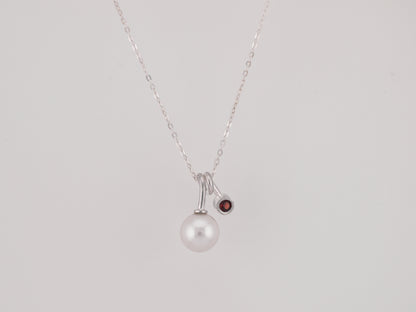 DROPS OF JUPITER Necklace - Freshwater Pearl & Garnet