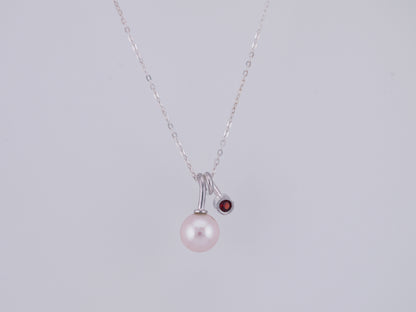 DROPS OF JUPITER Necklace - Freshwater Pearl & Garnet