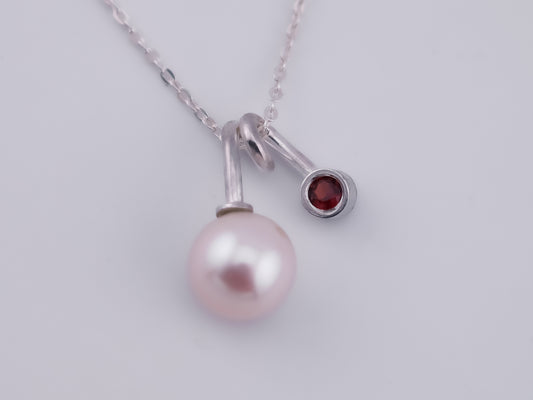 DROPS OF JUPITER Necklace - Freshwater Pearl & Garnet
