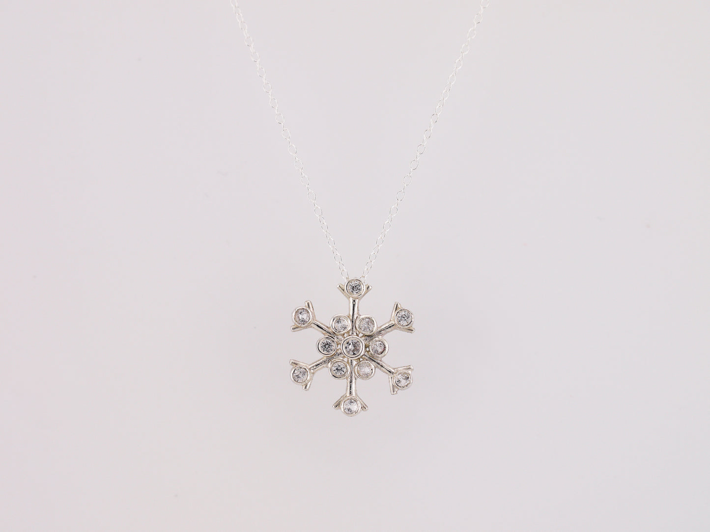 SNOWFLAKE Necklace - White Sapphires