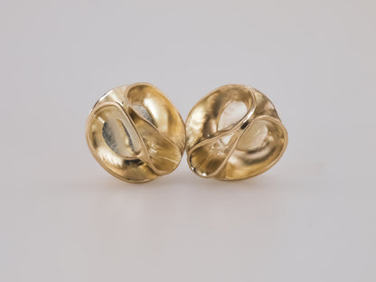 TAINIA Ribbon Stud Earrings - 9k Gold