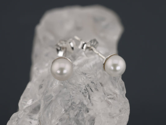 Dainty Freshwater Pearl Stud Earrings