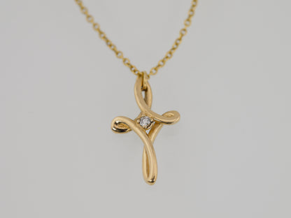 Petite Curved Crucifix