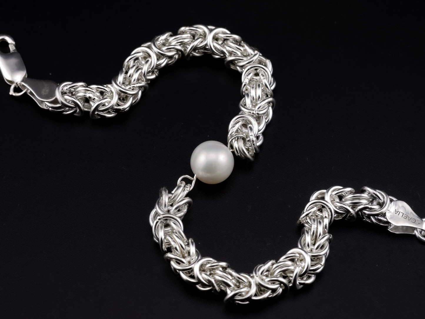 Byzantine Bracelet with Freshwater Pearl