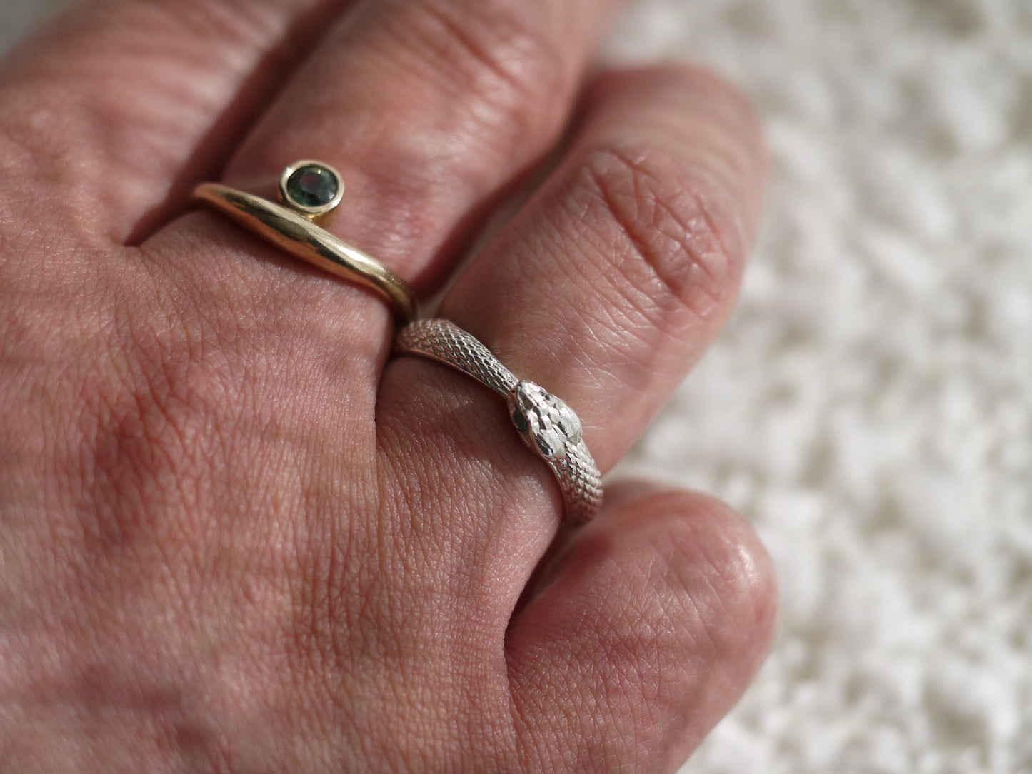 OUROBOROS Ring with Emeralds