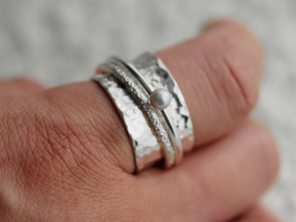 ANDRINA Spinner Ring - Sterling Silver