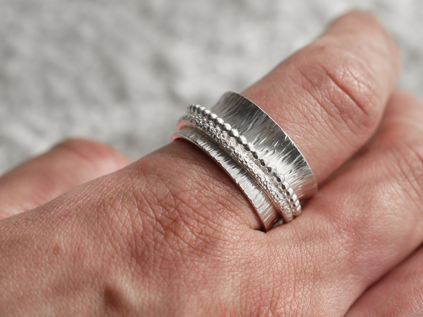 AMIRA Spinner Ring - Sterling Silver