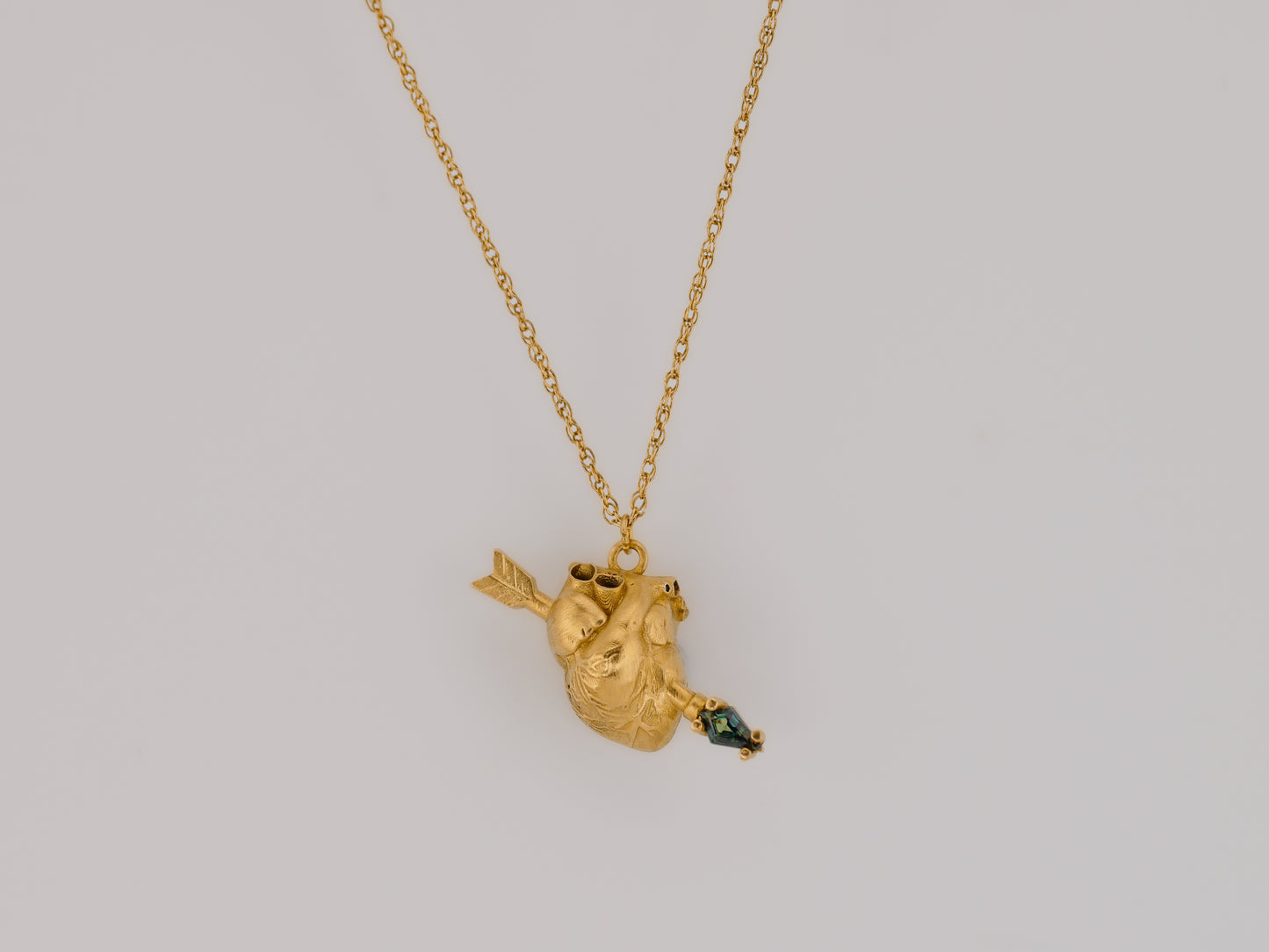 MORTAL WOUND Necklace - Sapphire - 22k Gold Vermeil