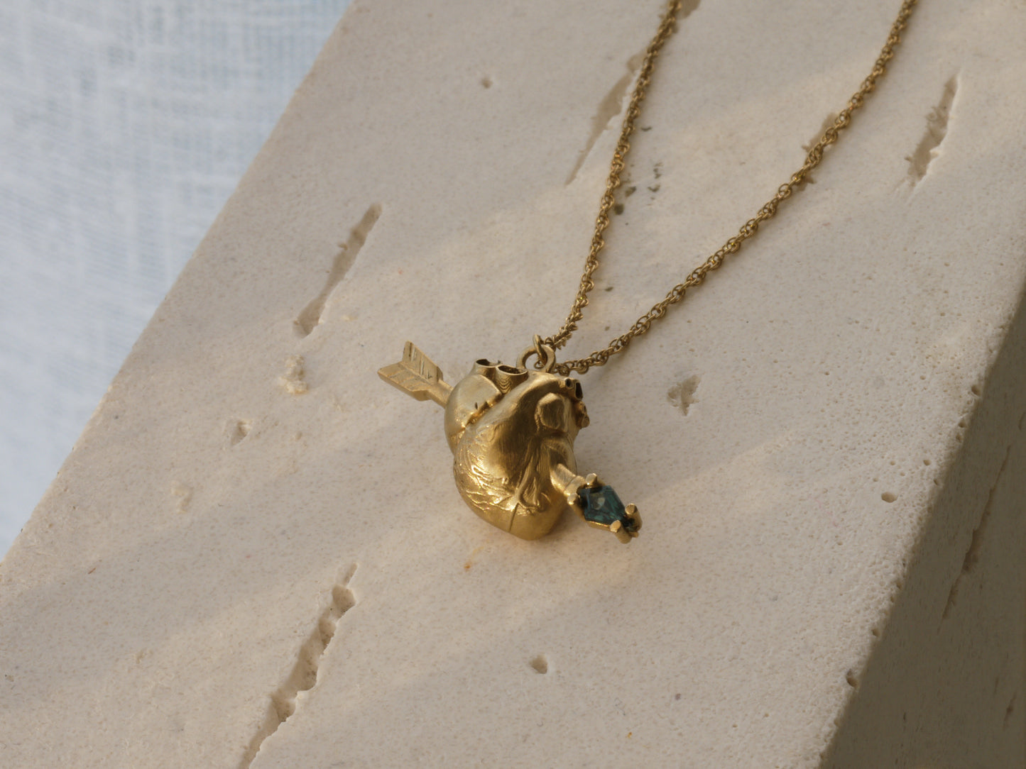 MORTAL WOUND Necklace - Sapphire - 22k Gold Vermeil