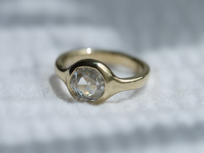 DEMETER Bezel Solitaire Ring - Moissanite