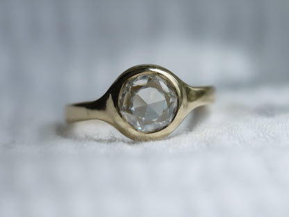 DEMETER Bezel Solitaire Ring - Moissanite