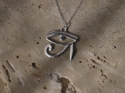 EYE OF HORUS Necklace - Sterling Silver & Sapphire