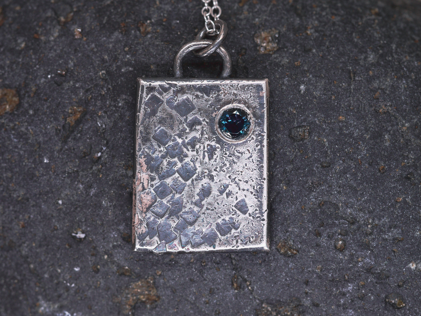 BIRTHRIGHT Tablet Pendant with Birthstone