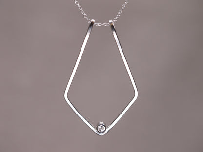 LYLA Ring Holder Necklace - White Sapphire
