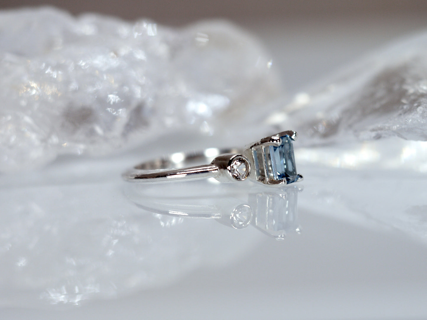 ECHO Ring - Swiss Blue Topaz and Sapphire