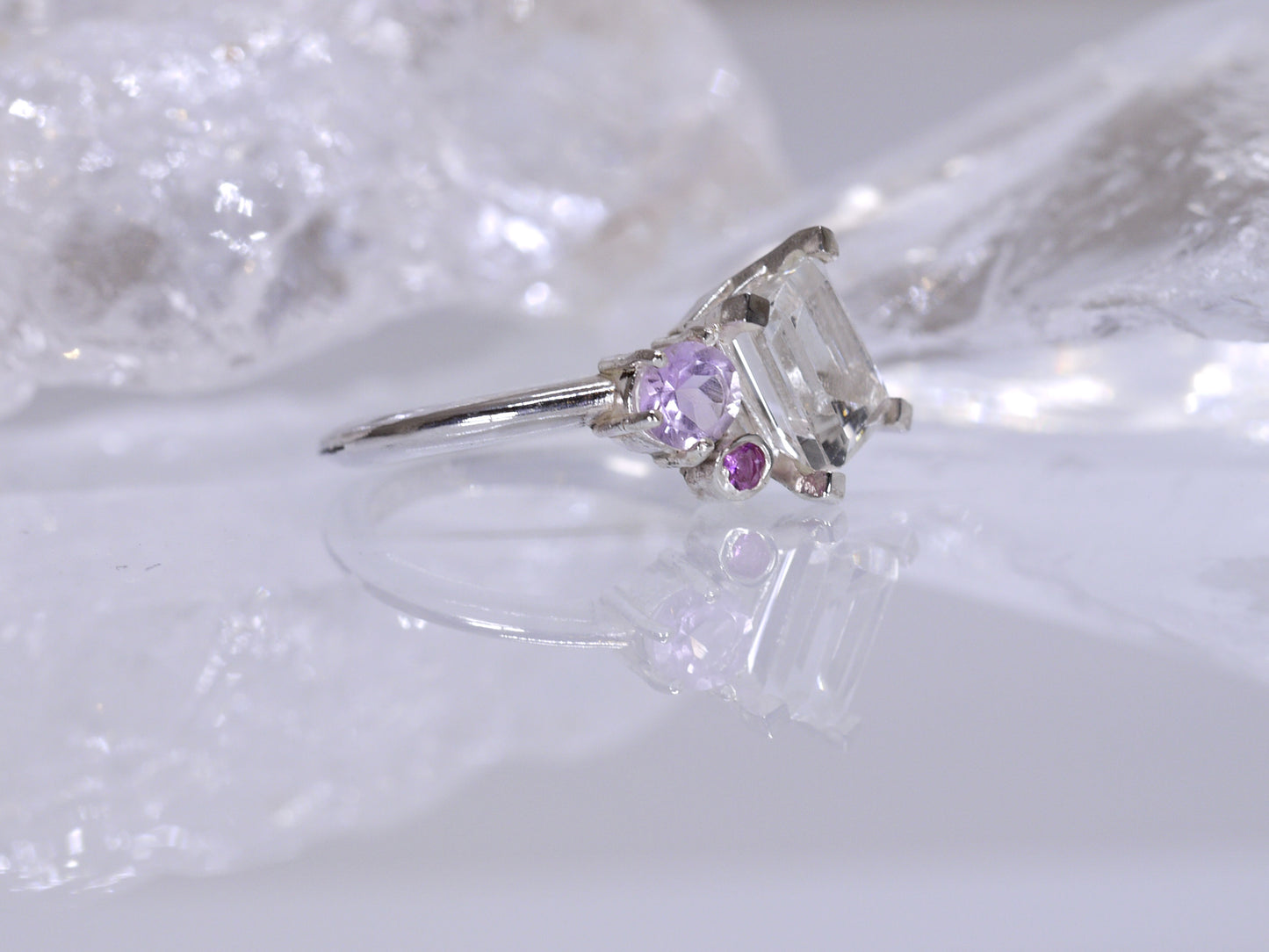 ESMERALDA Cluster Ring - Cotton Candy Edition